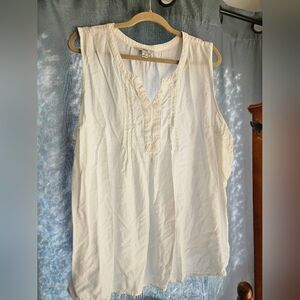 Sleeveless White Top